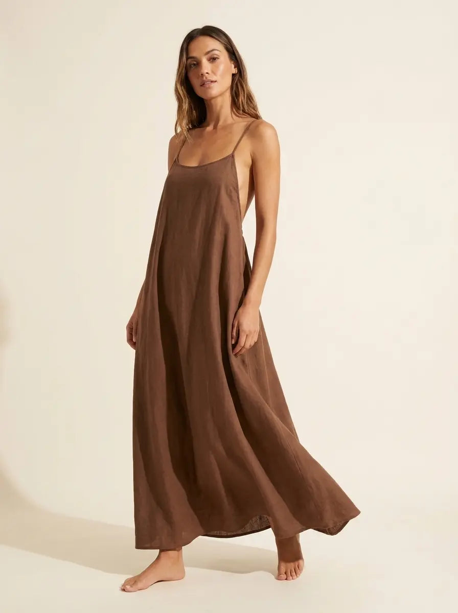 The Driftwood Backless Maxi Sundress