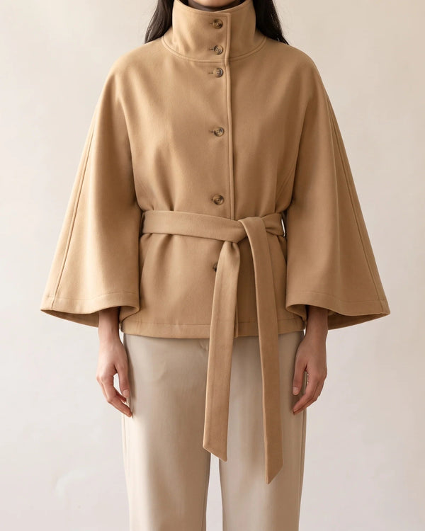 The Colette Belted Cape Coat