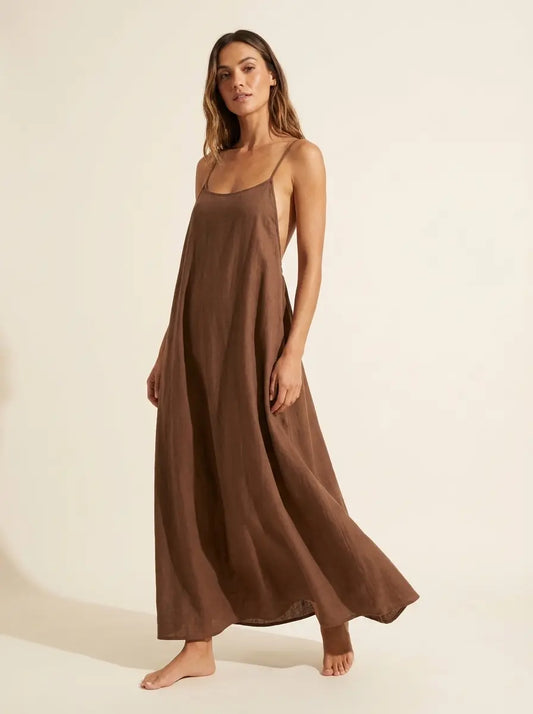 The Driftwood Backless Maxi Sundress
