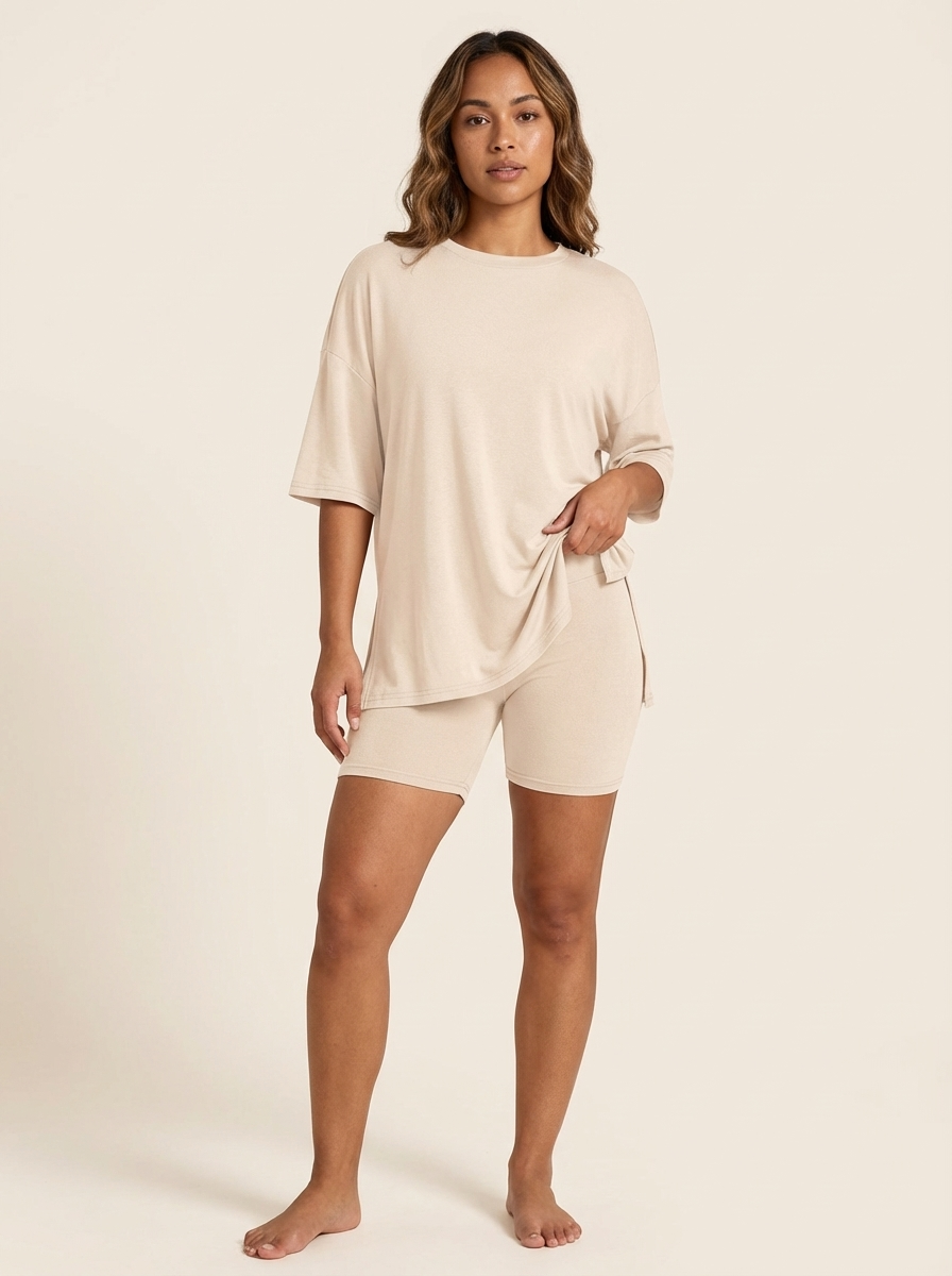 The SoftSet Oversized Lounge Duo - Studio Front - Oatmeal