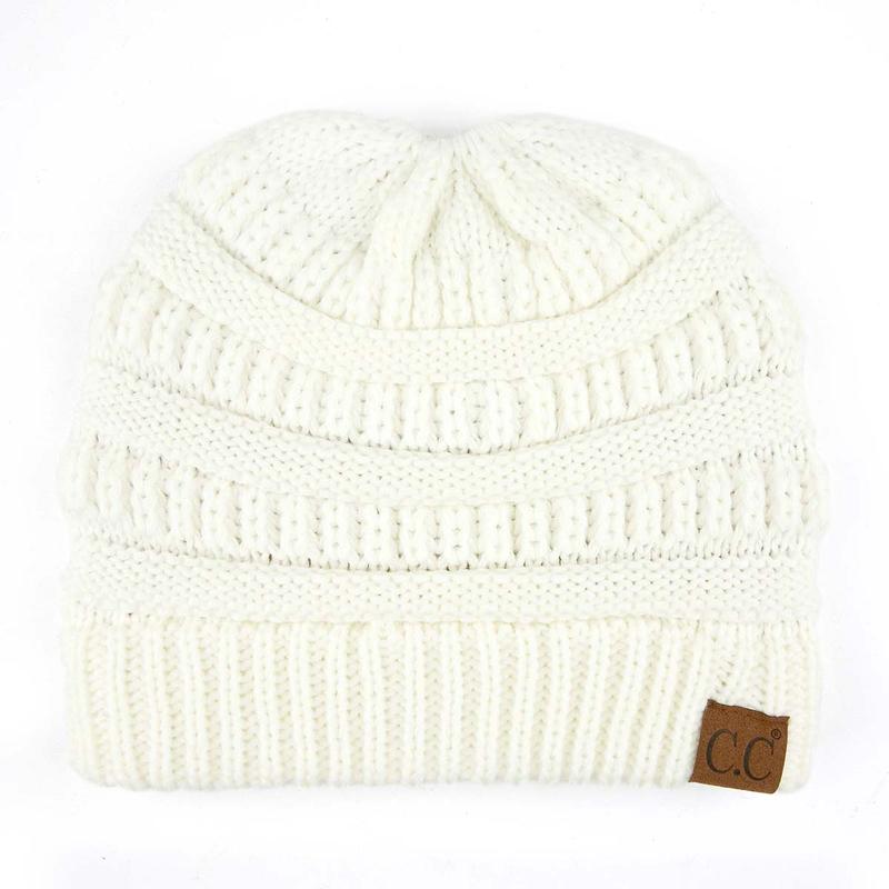 Knitted Ponytail Beanie