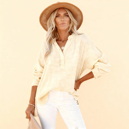 Pleated Winter Pullover Shirt