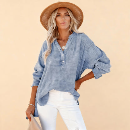 Pleated Winter Pullover Shirt