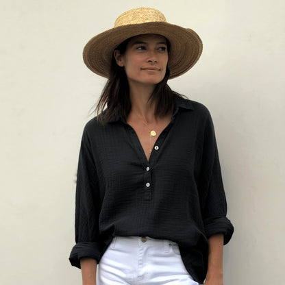 Pleated Winter Pullover Shirt