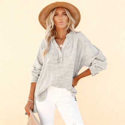 Pleated Winter Pullover Shirt