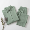 LinenAire Relaxed Linen Lounge Set - Flat Lay Sage