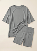 The SoftSet Oversized Lounge Duo - Flat Lay Slate Grey
