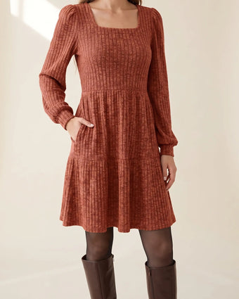 The Hazel Babydoll Sweater Dress